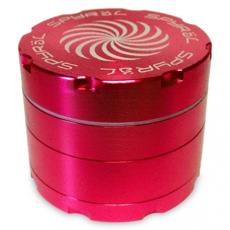 SPYRÄL Grinder Alu CNC Grinder 4-Part Innen Silber - Durchmesser / Farbe : 55 mm/Rot