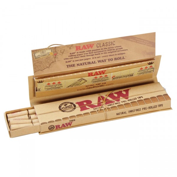 RAW' Connoisseur Longpapers King Size + Tips Prerolled